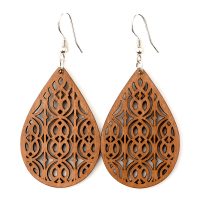 Drevené náušnice - Boho