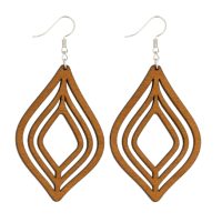 Drevené náušnice - Okvitné listy