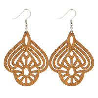 Drevené náušnice - Slnečný veterník