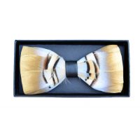 Drevený motýlik - Elegantný s perím design 6