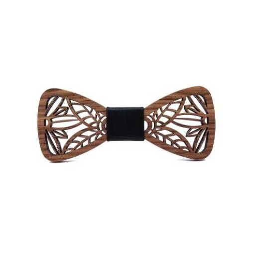 Foto - Drevený motýlik - Kvety s čiernym stredom