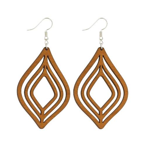 Foto - Drevené náušnice - Okvitné listy