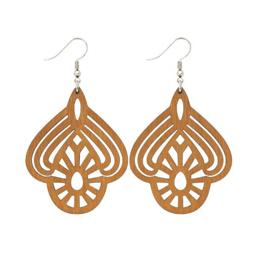 Foto - Drevené náušnice - Slnečný veterník