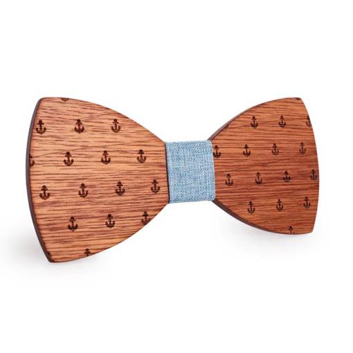 Foto - Drevený motýlik - Indiánka, fialový stred