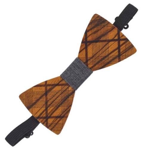 Foto - Drevený motýlik - Indiánka, fialový stred