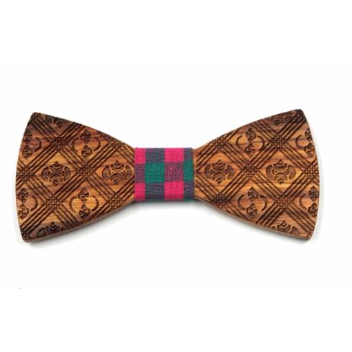 Foto - Drevený motýlik - Elegantný s ornamentmi